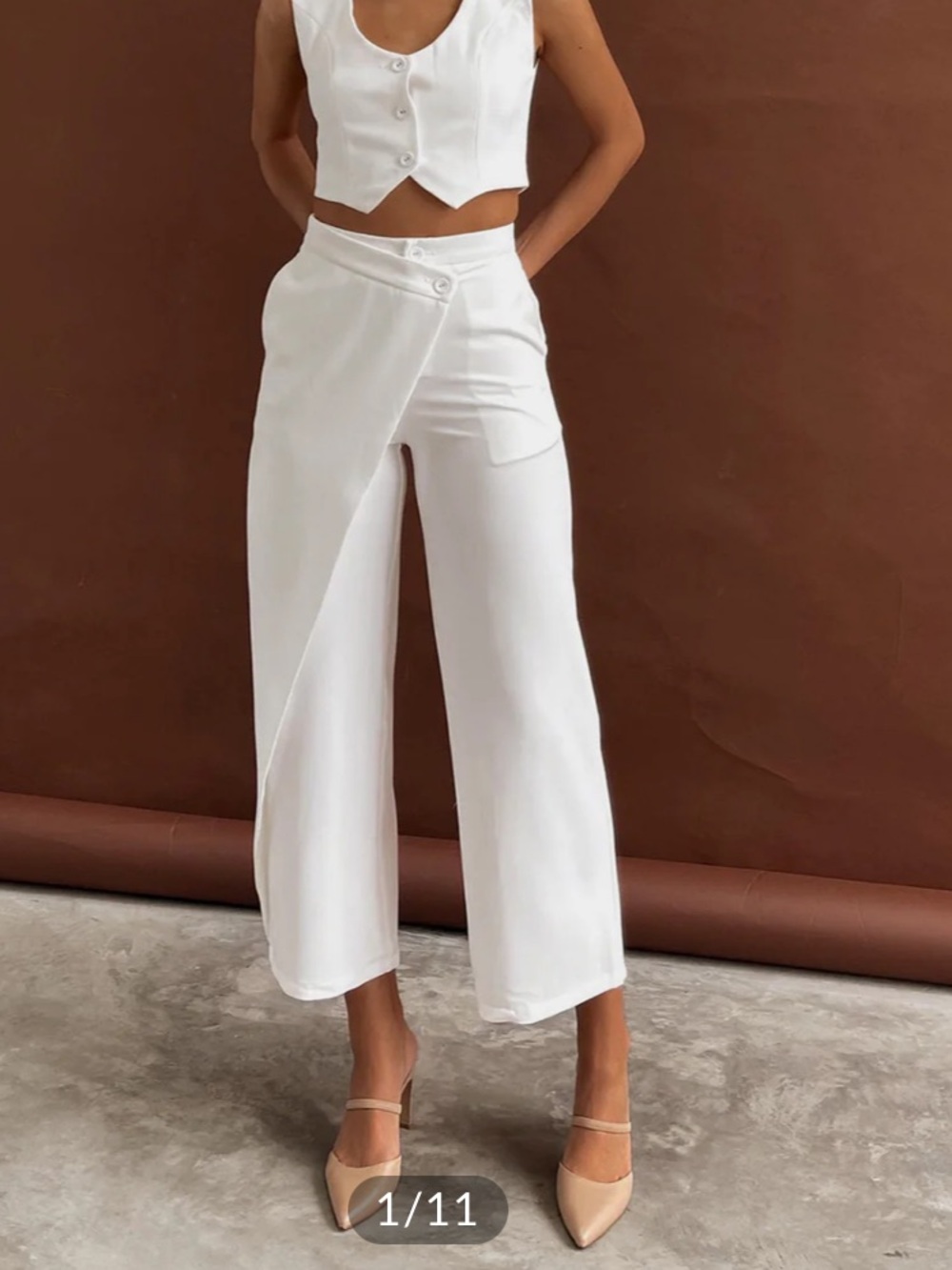 Commense White Flare Pants not worn